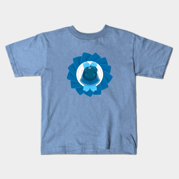 Spinning Senshi - Mercury Kids T-Shirt by sillywhims